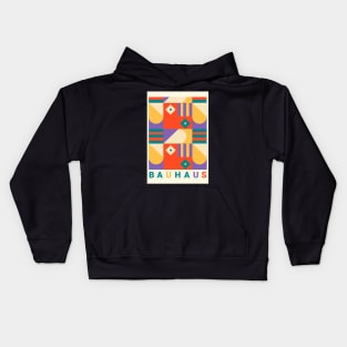 Bauhaus 80's colors retro vintage Kids Hoodie